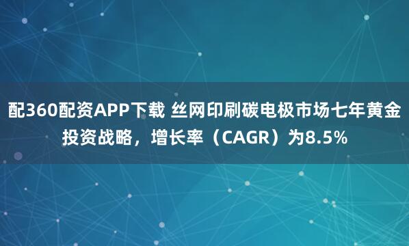 配360配资APP下载 丝网印刷碳电极市场七年黄金投资战略，增长率（CAGR）为8.5%